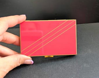 new vintage cigarette case,cigar case holder,vintage red cigarette case,cigarette box,cigarette box,lady gift,smoker gift,1960s,tobacciana