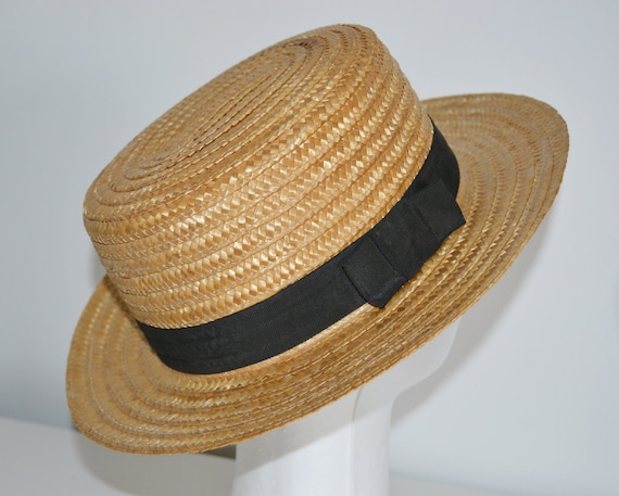 Vintage Straw Hat 55 Cm, Summer Accessory, Handcrafted Hat, Natural Hat,  Retro Hat, 80s Hat, Plalla Hat, Boat Hat, Braided Straw Hat -  Canada