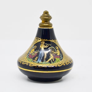 vintage perfume bottle, porcelain bottle, miniature bottle, collector&#39;s bottle, collector&#39;s gift, dresser ornament, vintage dresser,