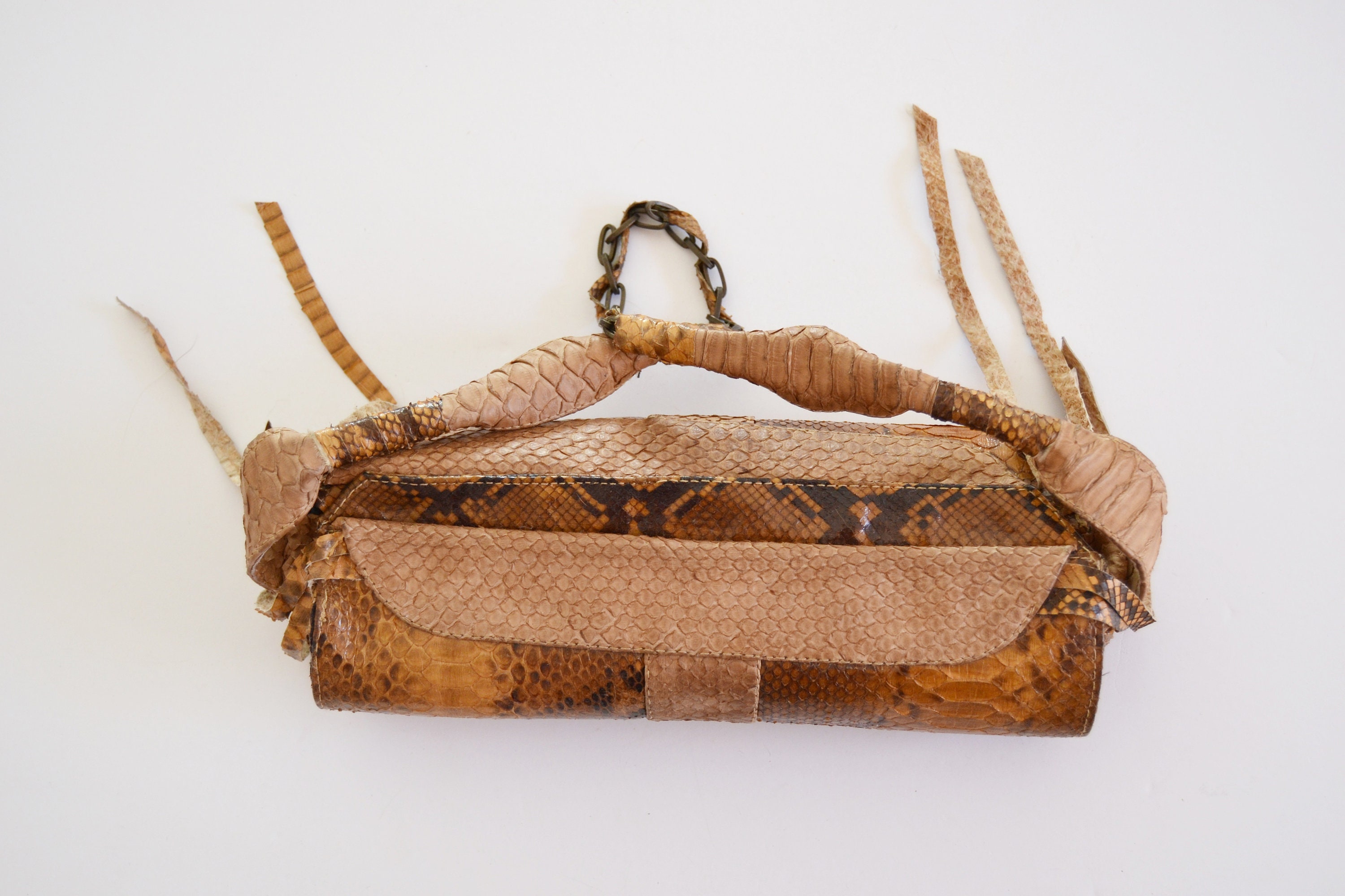 00’s archive snake 蛇柄 leather hand bag 茶 Snake Handbags | Snakes Store ™