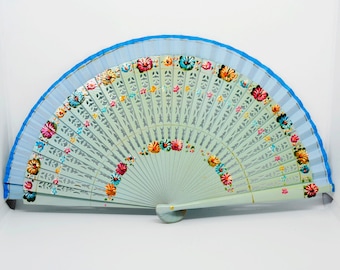 wooden fan, vintage fan, women&#39;s fan, Spanish fan