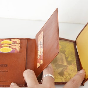 otis cartera de cuero,cartera para hombre,cuero marron,regalo para hombre,monedero de cuero,