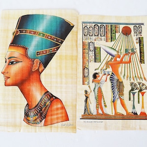set of two Egyptian papyrus