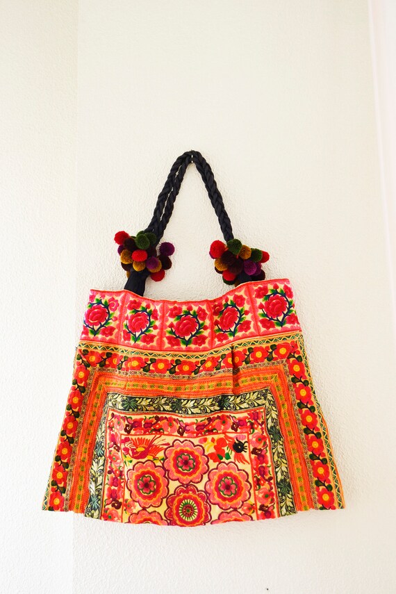 Tote bag, embroidered bag, bohemian handbag, hipp… - image 6