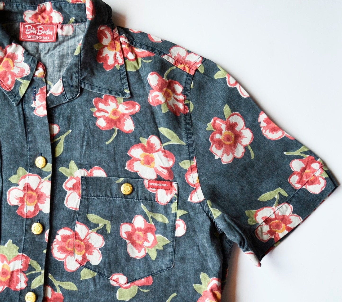 Camisa floreada online mujer vintage