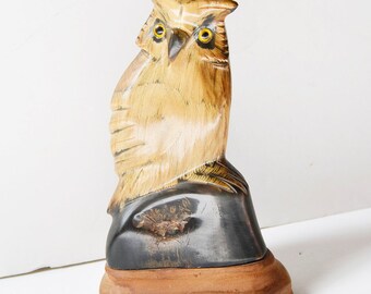 Hand carved owl,anniversary gift christmas gift,- brilliance - outlook - intuition - Quick wit - independence - wisdom - Protection  mystery