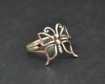 anillo mariposa de plata de ley,anillo mariposa,anillo plata,joyas plata,mariposa de plata,regalo de mujer,regalo de amiga