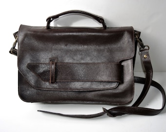 brown leather handbag fun & basics