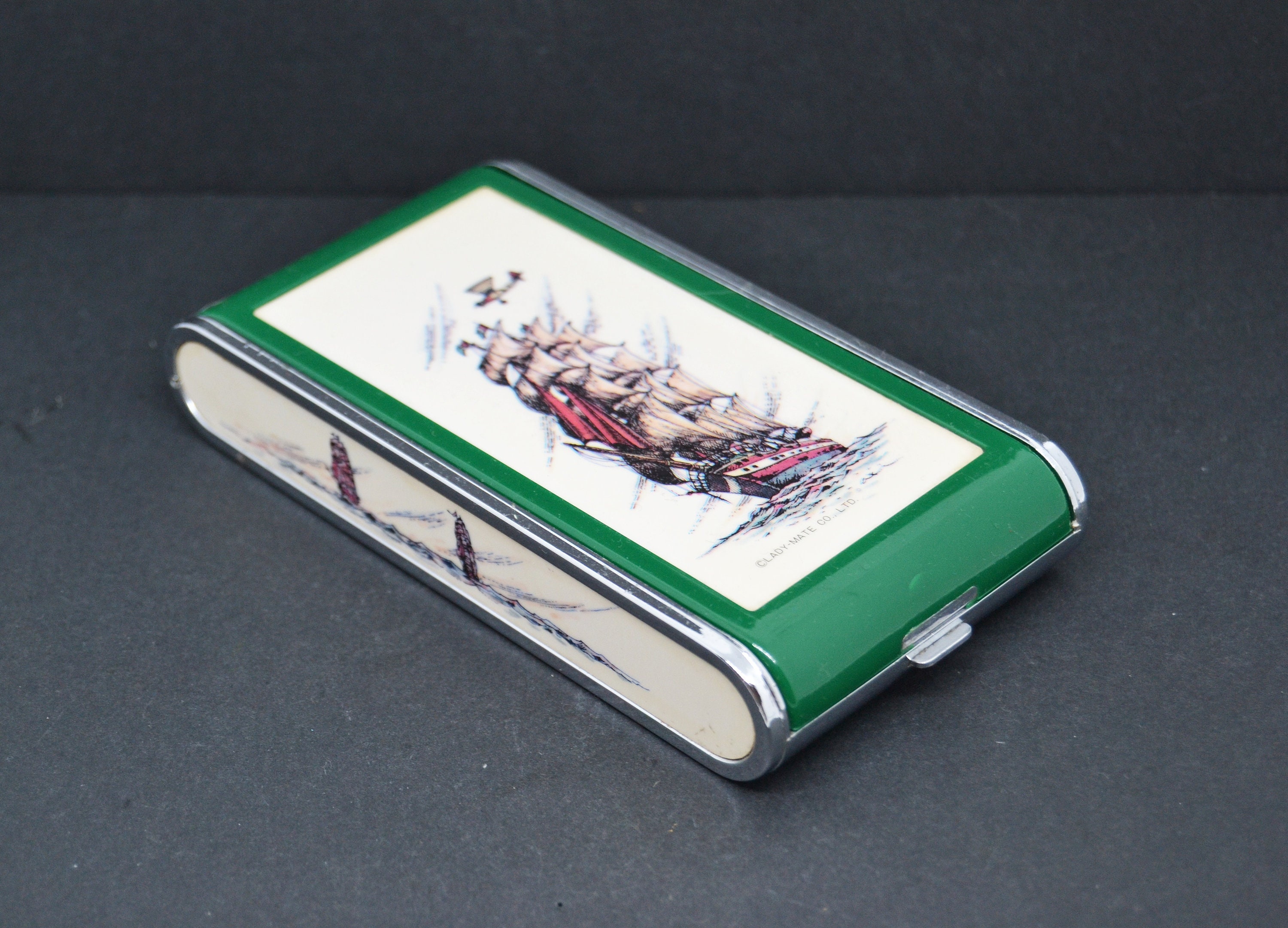Silvia Dandy-mate Musical Cigarette Case, Sailing Ship Design - Etsy