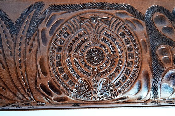 Vintage 60's Mexican Bag Handicraft Folk Art Style, Aztec