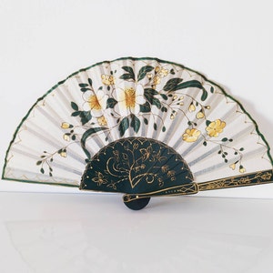 Fächer Fächer, Vintage Fächer, Damenfächer, Spanischer Fächer, Faltfächer, Sammelfächer, Designfächer, Handgefertigter Fächer, Handfächer, Handbemalter Fächer