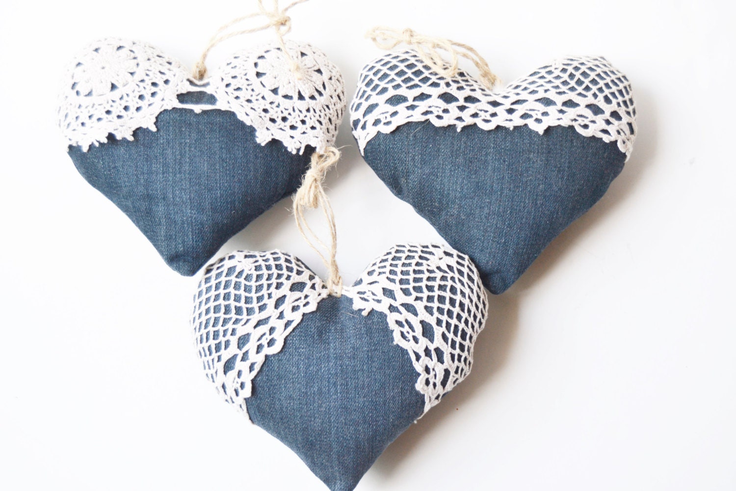 Etsy - Limbhad Bleu Tres Corazones De Decoracion