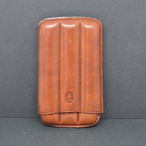 estuche de cuero para puros,estuche vintage de puros,estuche de cuero,estuche vintage,pitillera de cuero,Estuche para cigarros, Cartera de
