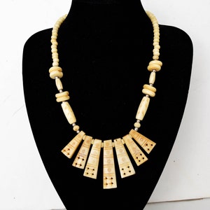 Stammes-Knochen-Halskette Tribal Boho Vintage Halskette Knochen Halskette