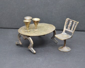 Set Mobili In Miniatura Per Casa Delle Bambole Tavolo Sedie E Tazze Da Tè Accessori Gnomo Natale