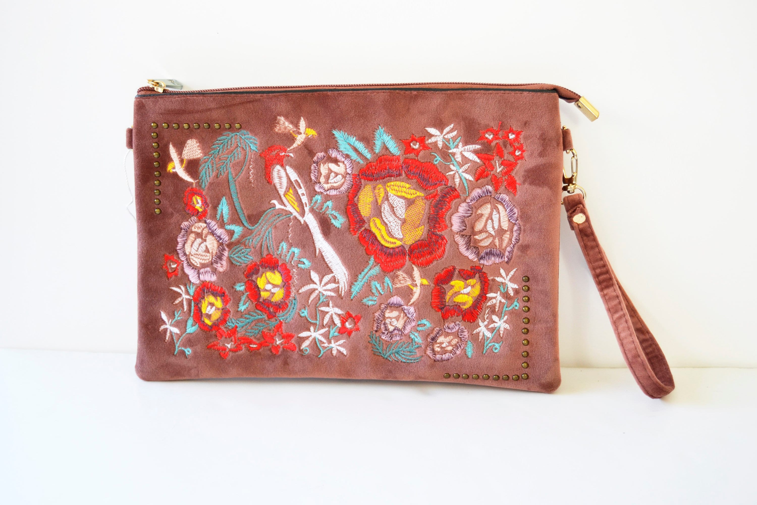 アンティークベルベット刺繍　ハンドバッグ オンラインストア限定】ベルベット 刺繍 トートバッグ イエロー|バッグ