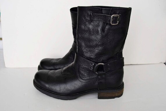 Coxx Borba botas moteras negros de piel talla 42 | Etsy México