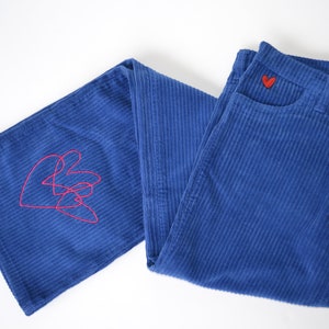 agatha prada de la rus, blue velvet trousers, velvet jeans, 1990s, vintage hippie, blue trousers, pinched trousers, hippie velvet,