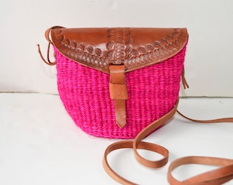 Mini pocket, african art,bolsos sisal