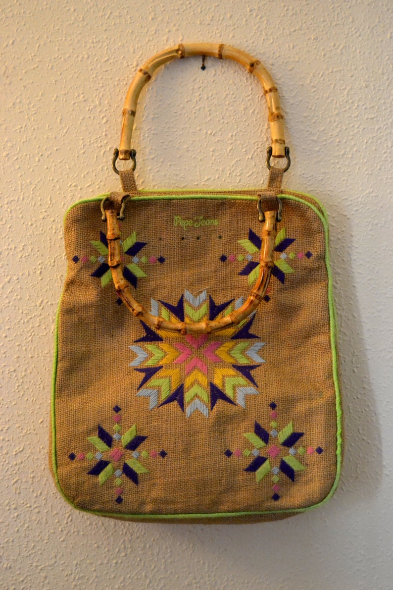 PEPE JEANS bag woman fashion high fashion linen bag Etsy