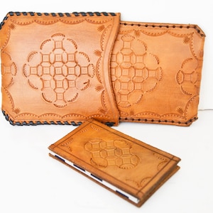 Portasigarette in pelle di tabacco dell'annata