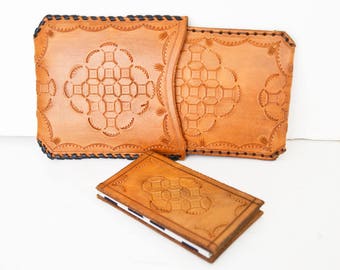 pitillera de cuero tabaco vendimia,Regalo del padre, regalo de los fumadores, fumadores.