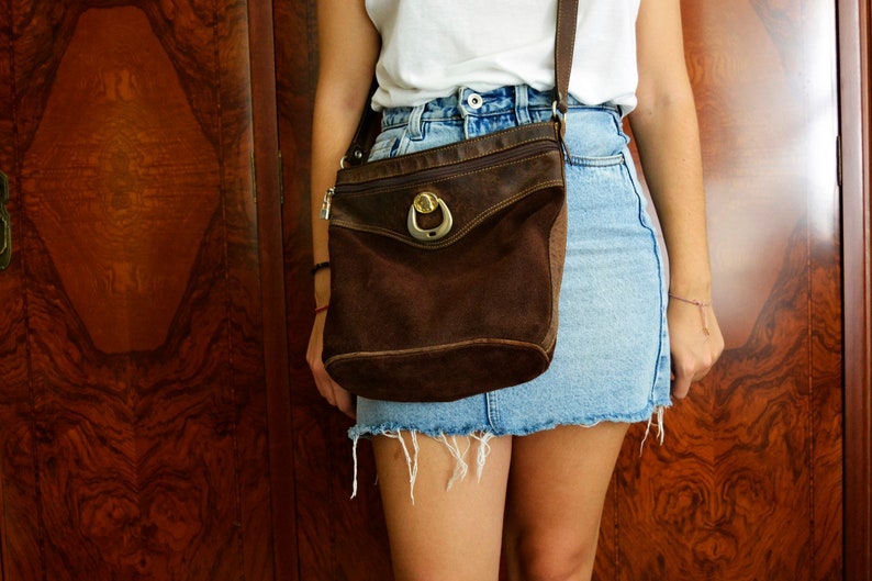 leather bag women/'s gift vintage bag brown bag brown leather vintage fashion casual bag shoulder bag brown bag