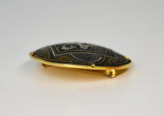 Lot De 6 Broches Anciennes En Acier Damasquiné De Tolède - Style Antique