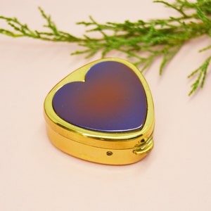 Pillendose,Boxen,Herz Pillendose,Emaille Pillendose,Vintage Pillendose,Silber Ton Pillendose,New Vintage,Tabakdose,Schminkdose,Pillendose,Reise