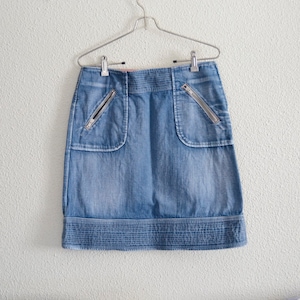 dkny denim skirt