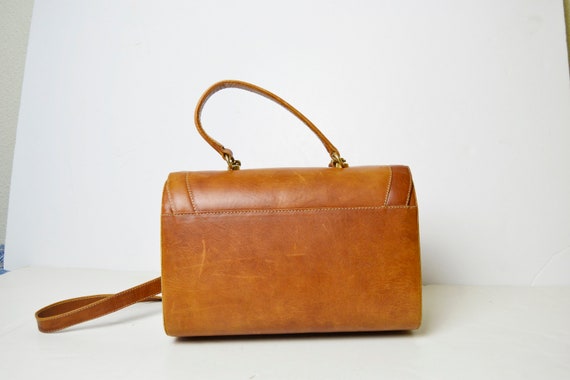 doctor's bag, brown leather bag, vintage leather … - image 9