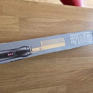 Electric Hot Comb Gold | Afro Hair Straightener & Wig Styling Tool | Fast Heat