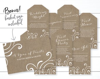 Wedding Wine Poem Tags Greenery Bridal Shower Gift A Etsy
