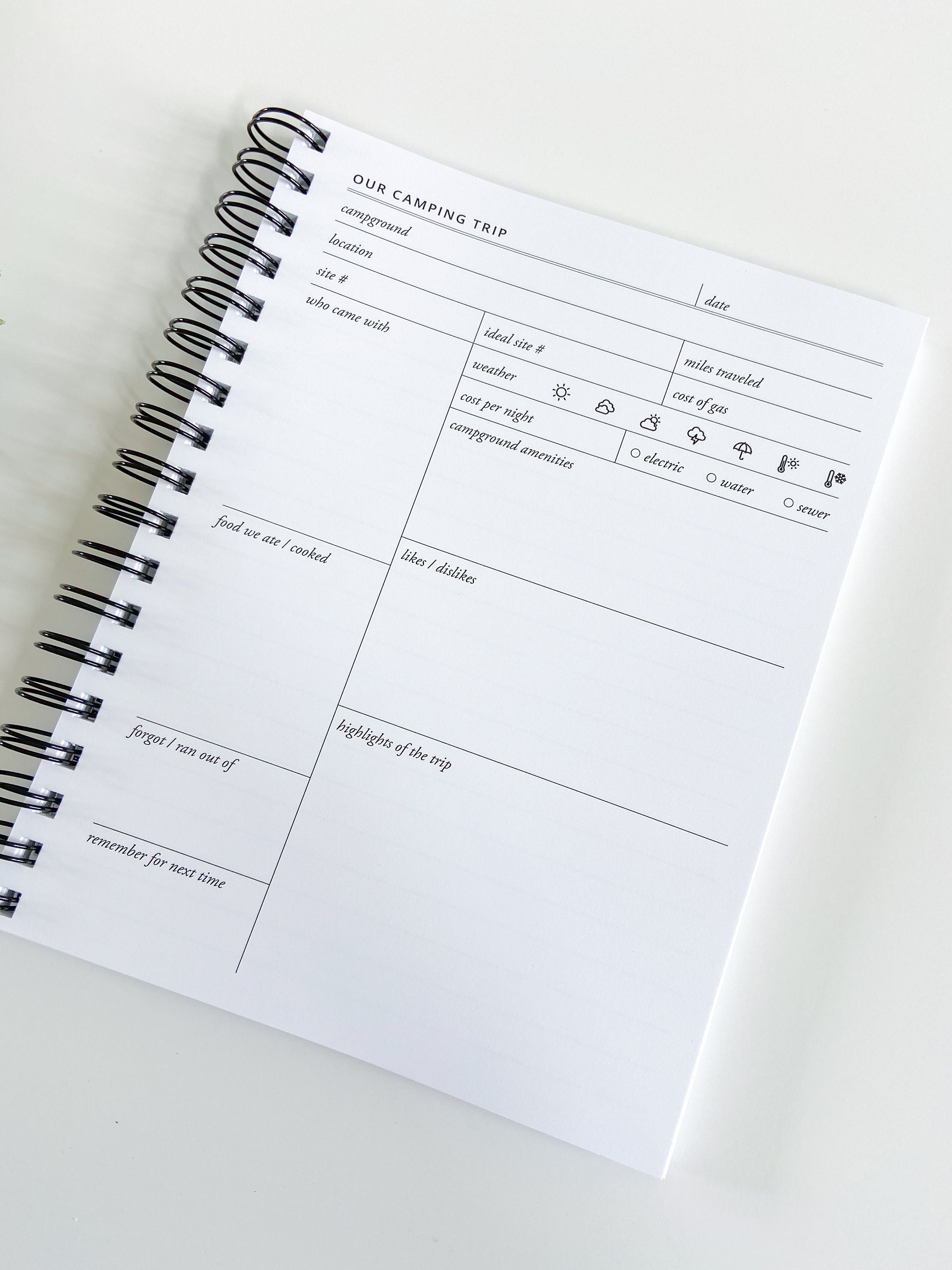 Personalized Camping Journal Travel Log Full Time RV Etsy