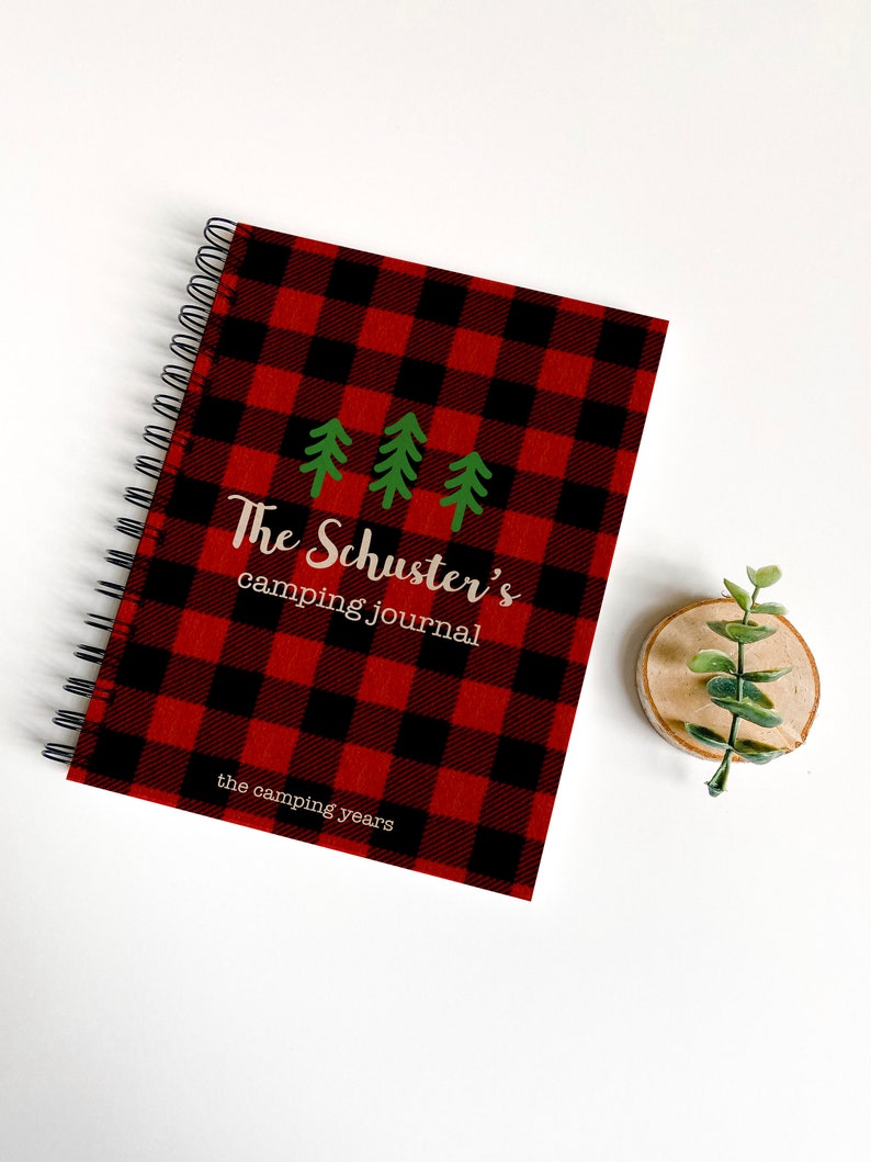 Buffalo Plaid Personalized Camping Journal Travel Log Full Etsy