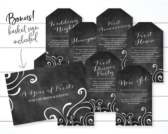 Bridal Shower Wine Bottle Tags Wine Bottle Poems Wine Gift Etsy