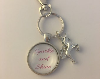Sparkle and Shine Unicorn Keychain