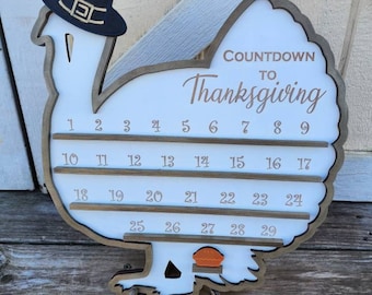 Thanksgiving Countdown Calendar Large Etsy Thanksgiving Countdown Calendar Large Etsy