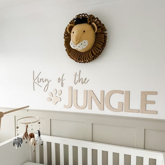 King of the JUNGLE Wall Lettering Nursery/playroom Decor 