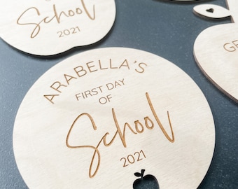 First Day of Nursery/School Plaque | Social Media Flat Lay Prop | Laser Engraved | UK