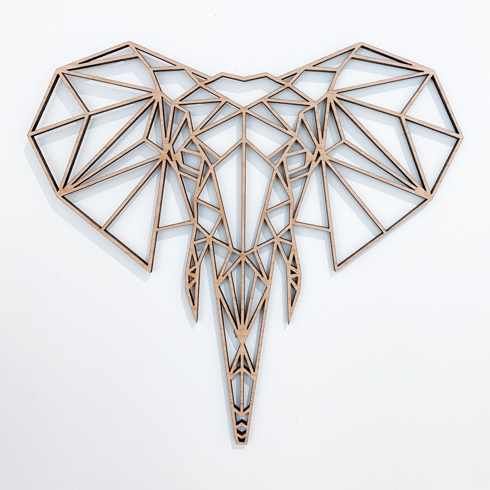 Geometric Elephant Wall Art Wooden Wall Decor Nursery Etsy