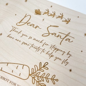 Santa's Treat Board | Christmas Decor | Father Christmas |  Laser Engraved | UK