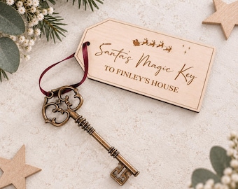 Personalised Santa's Magic Key | Christmas Key | Xmas Decor | Laser Engraved | UK