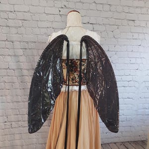Black Iridescent 2 Wing Resting fairy inspired wings