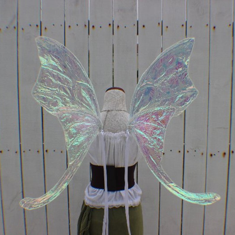 Custom X Large White Iridescent Luna Moth Fairy Inspired Wings