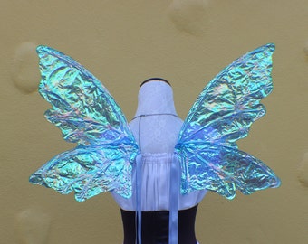 Medium size Blue Iridescent 4 Wing Woodland Faerie Wings