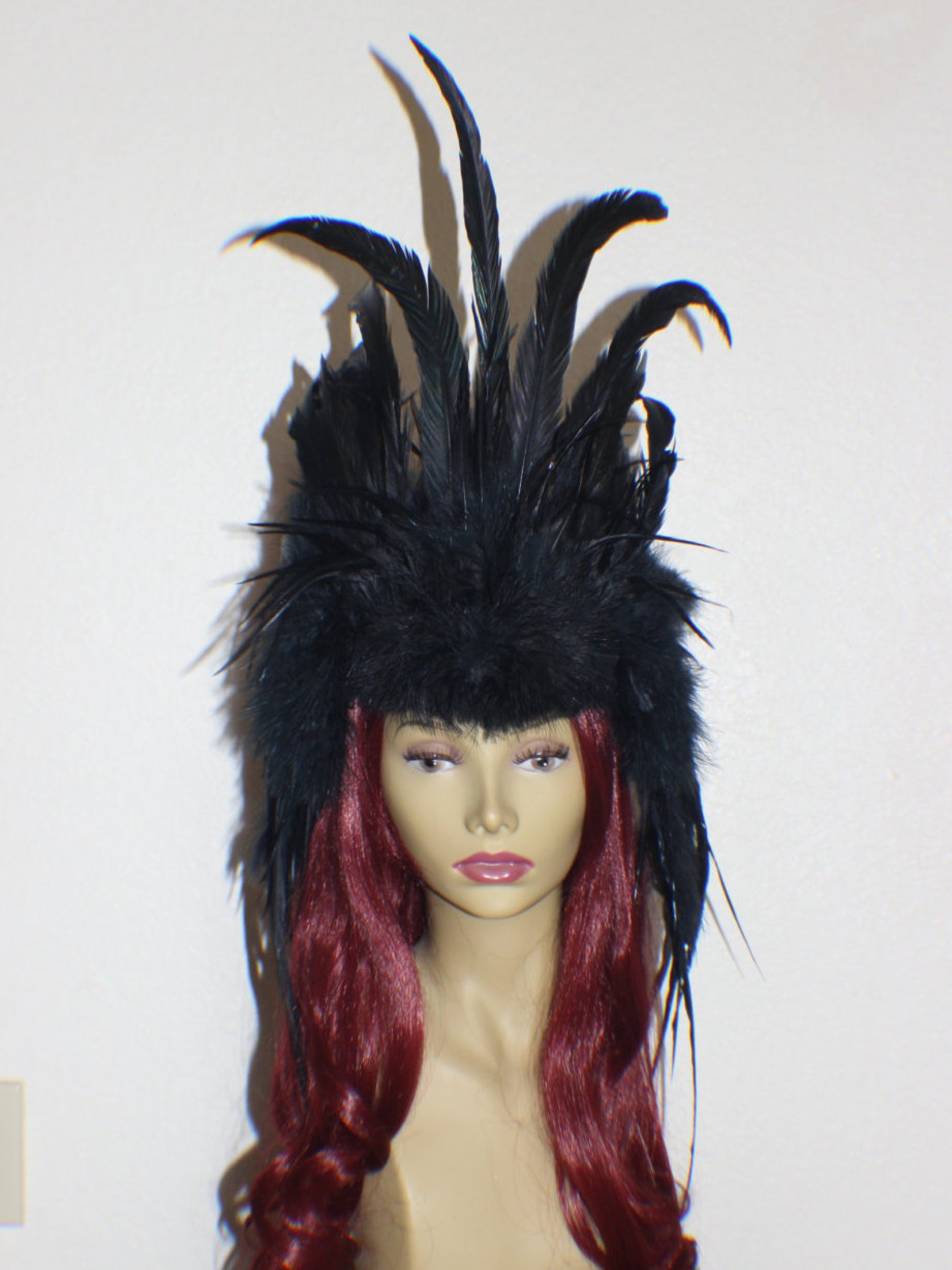Black Feather Head Piece