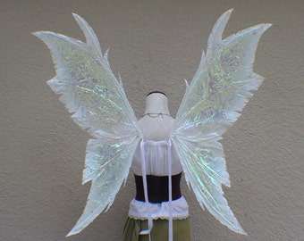 Custom XXX Large White Iridescent 4 Wing Faerie Queen Inspired Wings