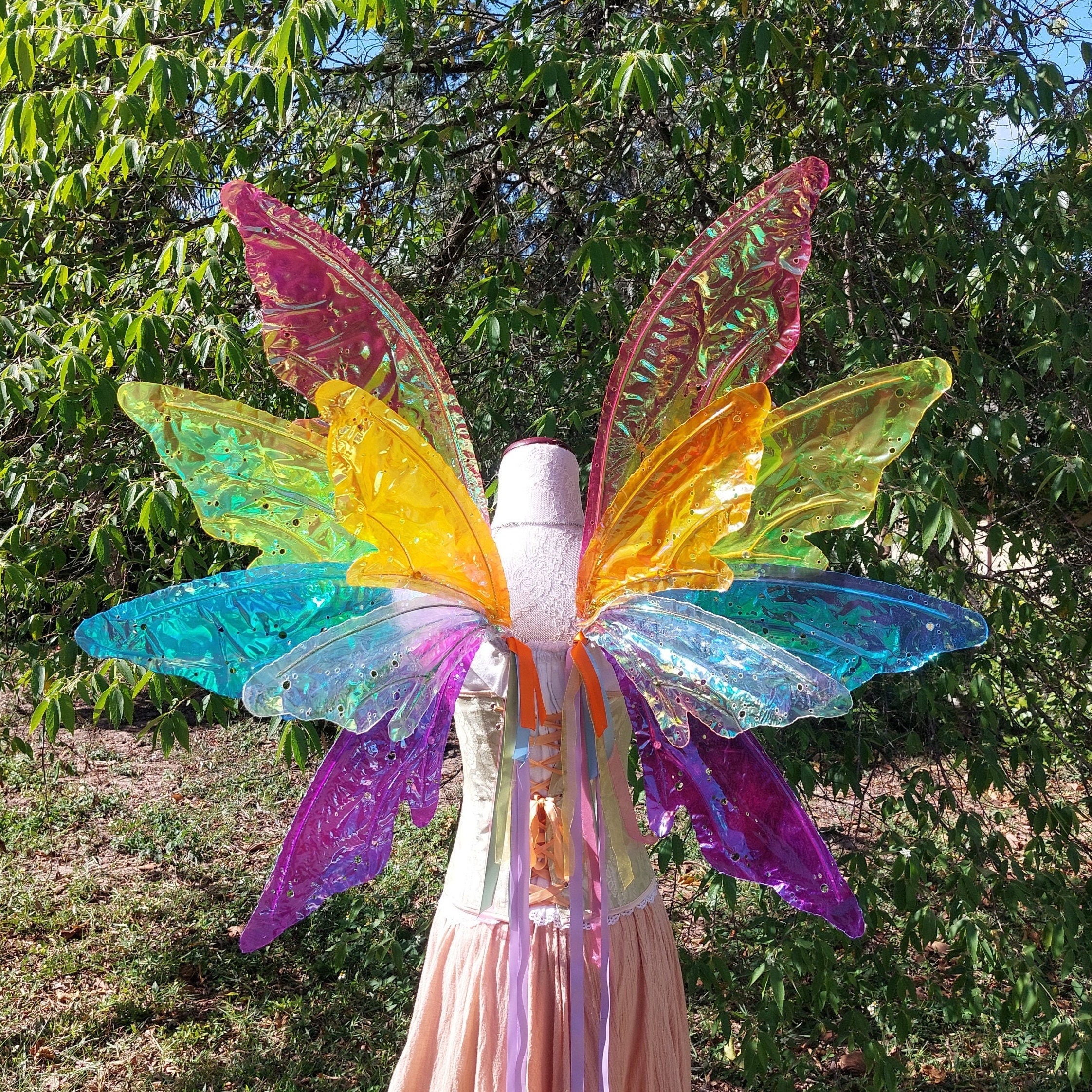 Funcredible Fairy Accessories Set - Fairy Wings, Fairy Crown with Glitter -  Tooth Fairy Wings - Party Favors for Women