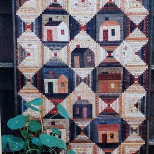 Country Threads UNCUT All Around Town 20 x 28 Primitive Rustic Country Farmhouse Cabin Quilting Pattern 586